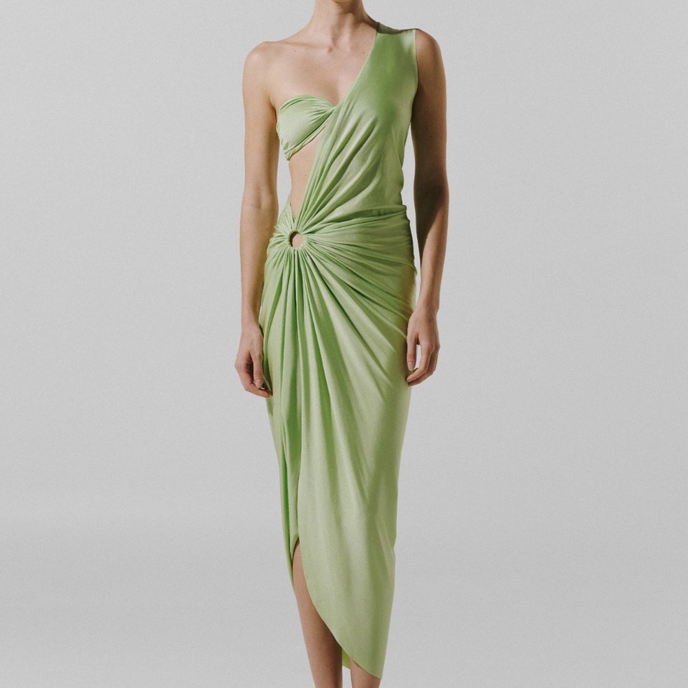 New Large Baobab Nikka Midi One-Shoulder Cover Up Dress